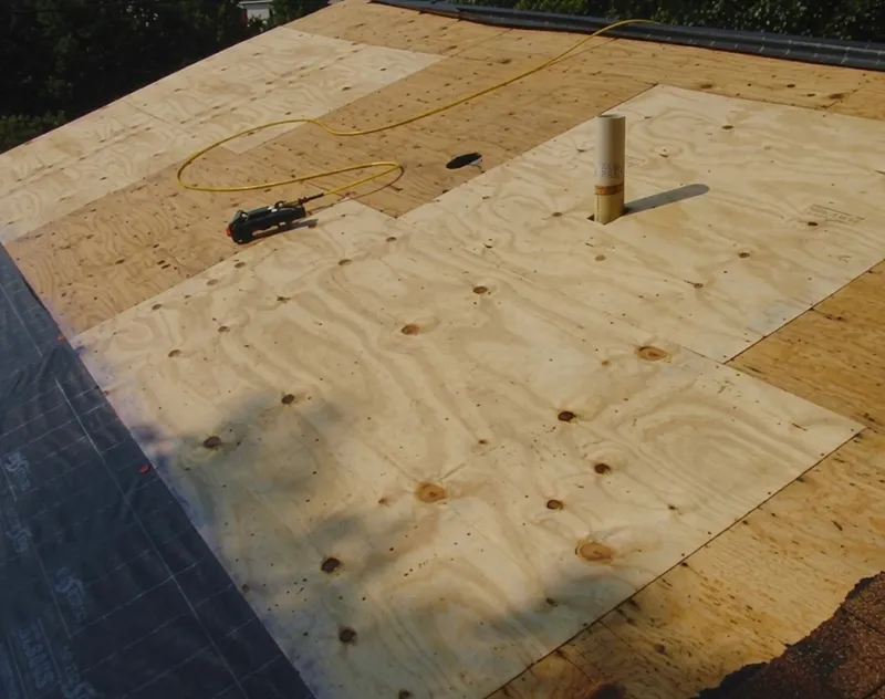 Rotted roof decking and underlayment replacement on a Sammamish, WA home — Real Great Roofing full deck restoration in King County